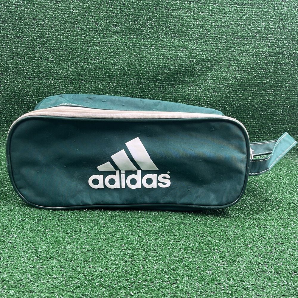 Vintage Adidas Shoe‎ Bag Green White Toiletry Bag